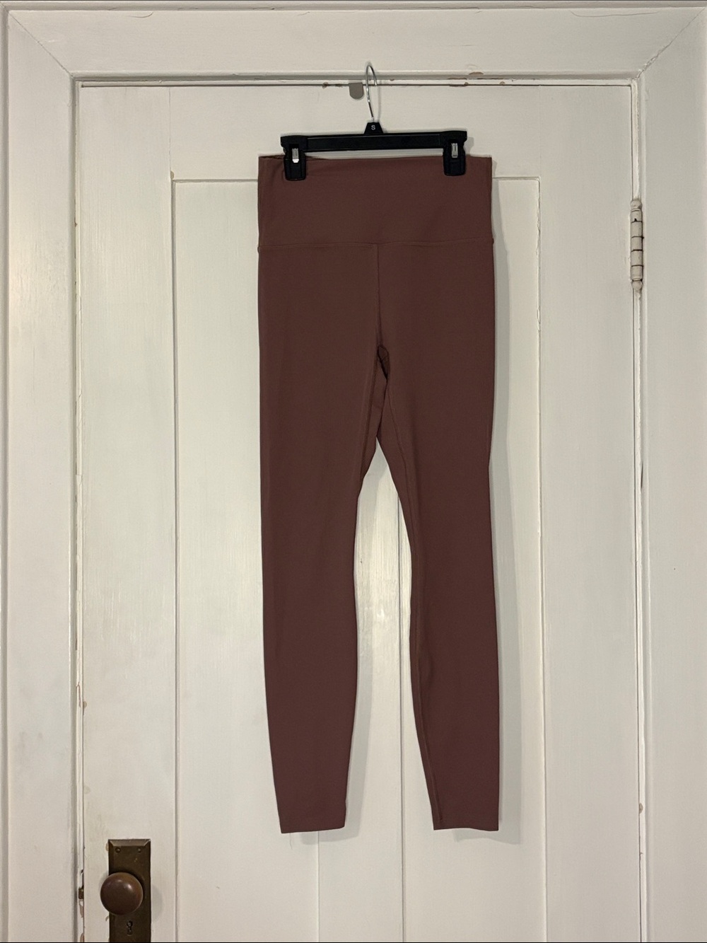 all in motion light brown ribbed workout leggings